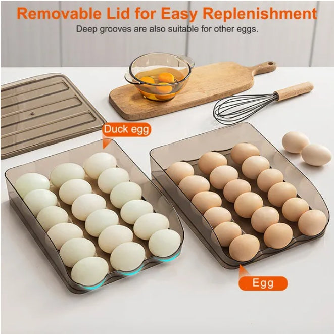 Egg Container Holder Automatic Rolling Egg Box
