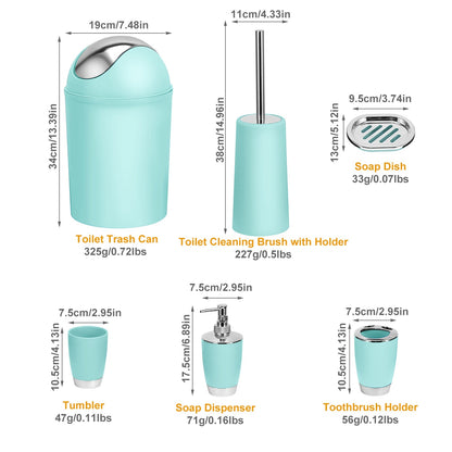 6-Piece Bathroom Accessories Set