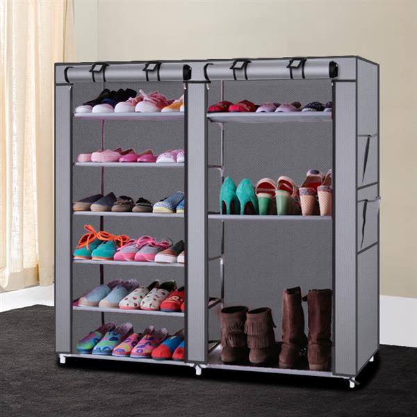 12-Grid Freestanding Shoe Cabinet