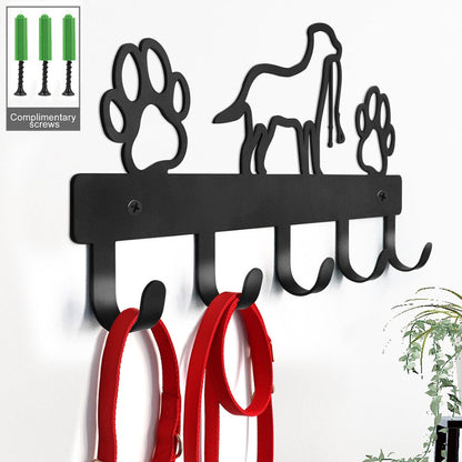 Modern Metal Wall-Mounted Key Holder, 5-Hook Decorative Rack, Entryway Organizer