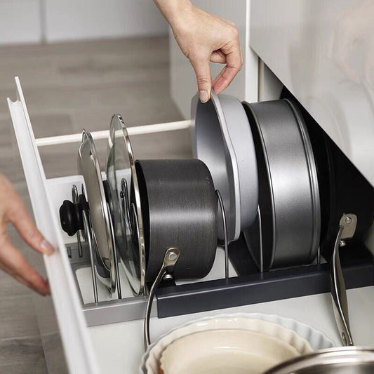 Expandable Saucepan Pot Lid Holder Kitchen Organiser Rack Storage