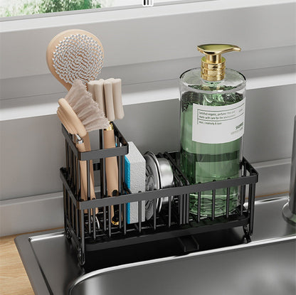 Kitchen Sink Rack Sponge Holder Soap Dish Drain Storage Organizer Brush Holder