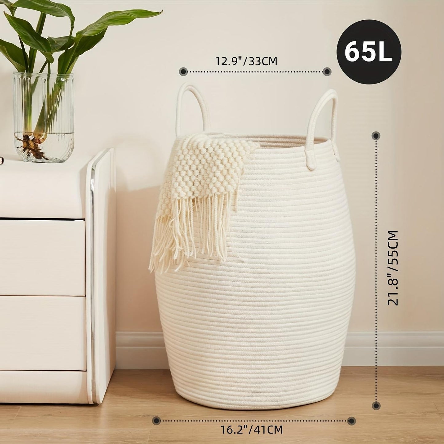 Large Foldable Laundry Basket with Handle