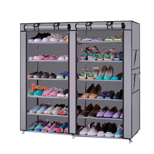 12-Grid Freestanding Shoe Cabinet