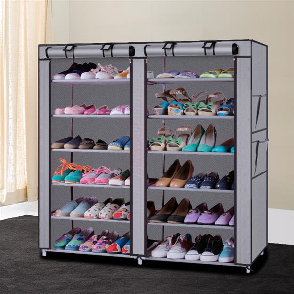 12-Grid Freestanding Shoe Cabinet