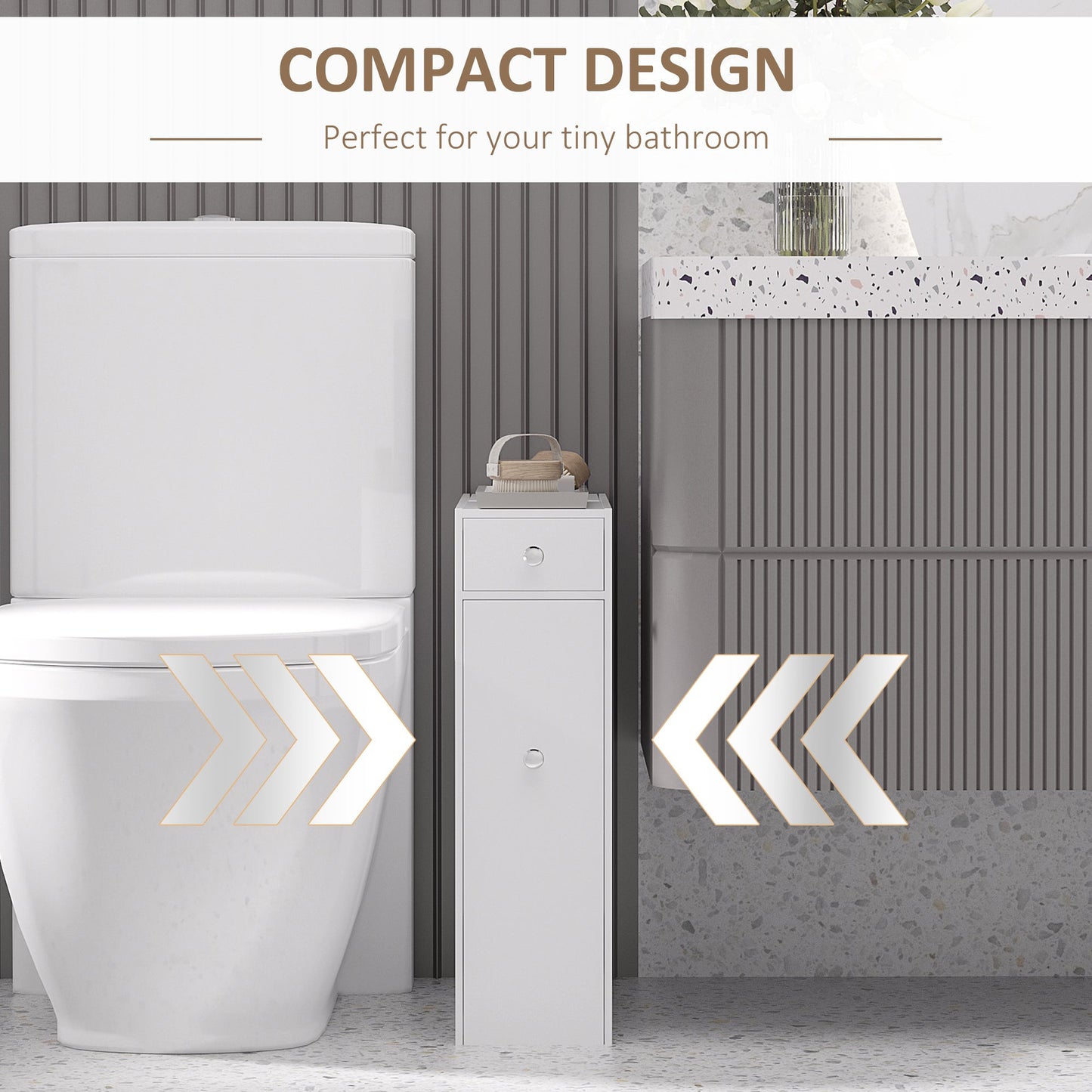 Freestanding Bathroom Floor Storage Cabinet
