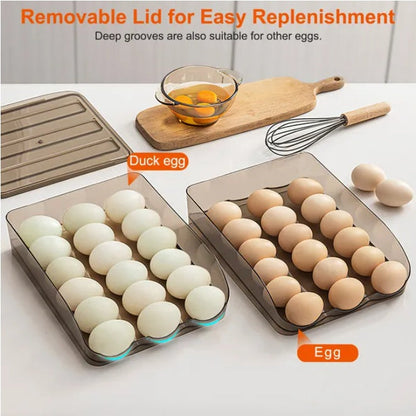 Egg Container Holder Automatic Rolling Egg Box