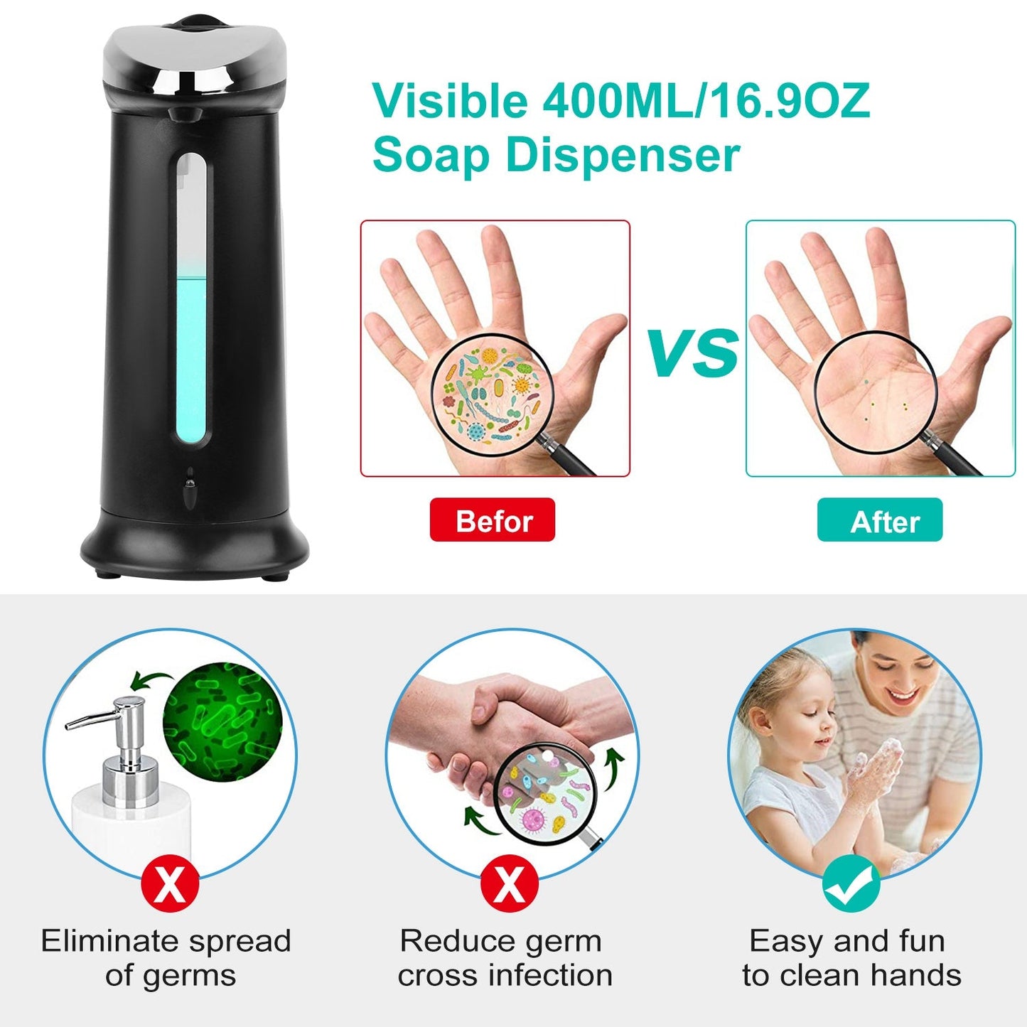 Automatic Touchless Soap Dispenser (400ml)