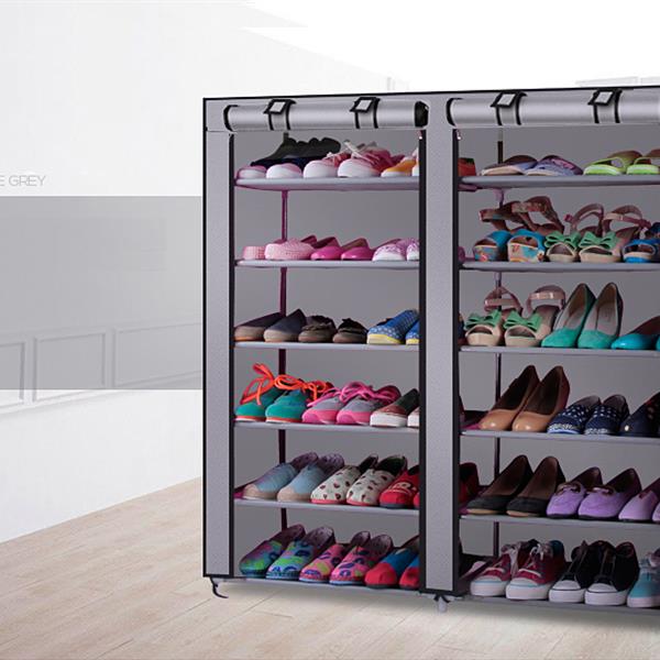 12-Grid Freestanding Shoe Cabinet
