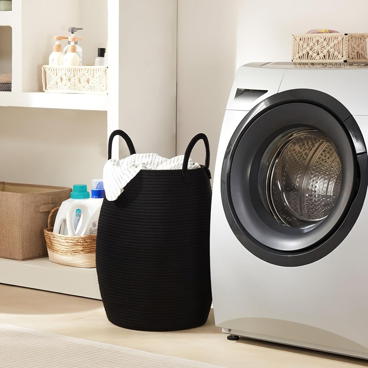 Large Foldable Laundry Basket with Handle