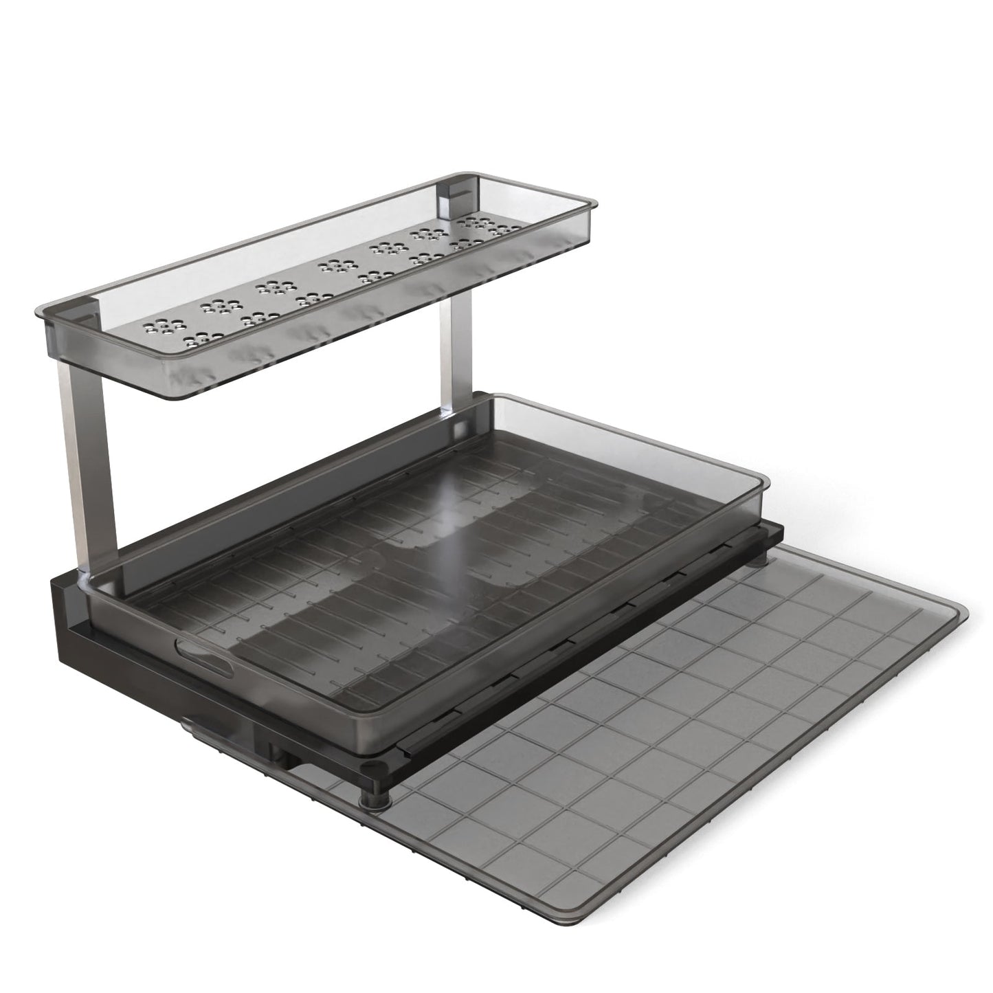 1Pc 2Tier Pull Out Under Sink Organizer Cabinet Organizer With Sliding Drawer Tray