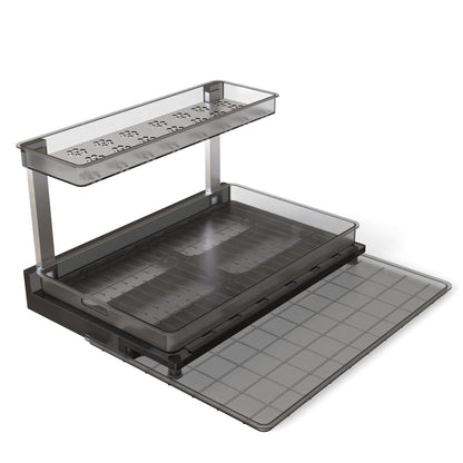 1Pc 2Tier Pull Out Under Sink Organizer Cabinet Organizer With Sliding Drawer Tray