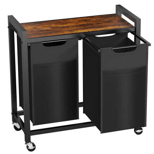 3-Bag Laundry Sorter Hamper with Shelf