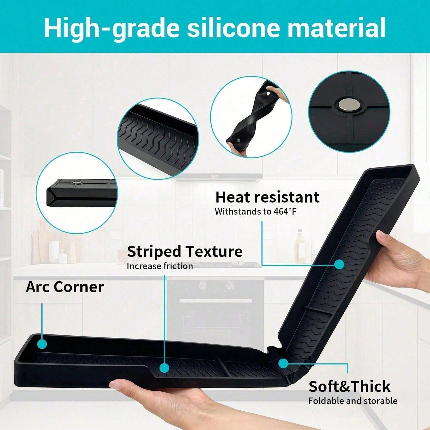 Heat-Resistant Stove Top Shelf Rack