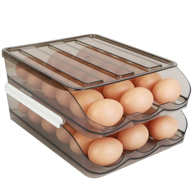 Egg Container Holder Automatic Rolling Egg Box